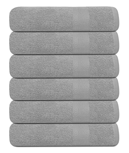 Monark Linen Bath Towel Set, Cotton Terry Towels For Bathroom, Quick Dry, Lightweight, Highly Absorbent, Soft Feel, 24 X 48 Pack Of 6 For Shower, Pool, Spa, Gym, Hand Towel For Daily Use #TOP5