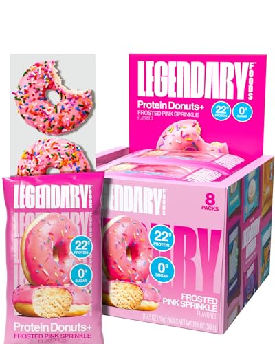 Legendary Foods Protein Donuts - 22g Protein, Pink Sprinkle, Zero