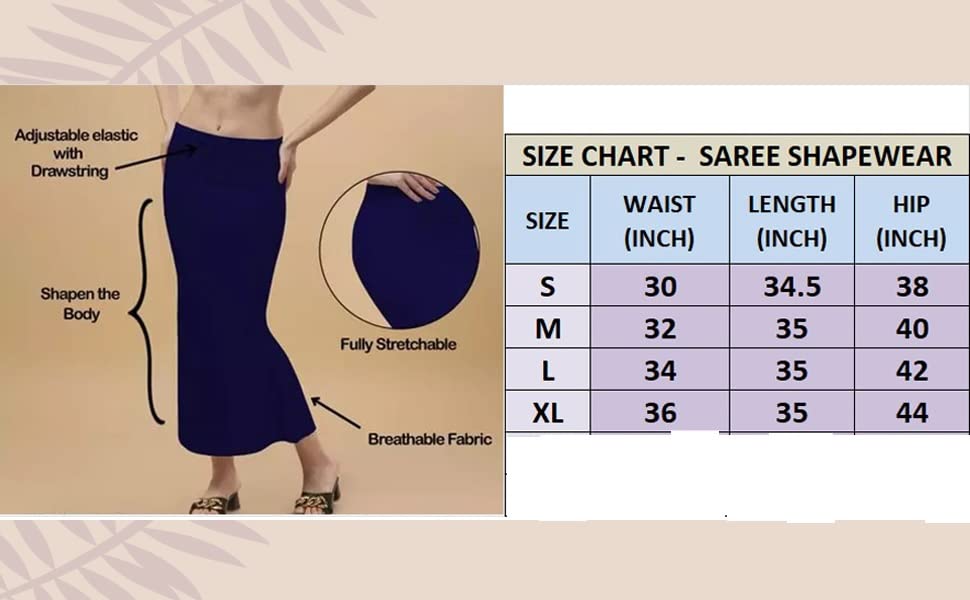 JM SELLER Slim Sari Shapewear,Petticoat,Skirts for Women, Cotton