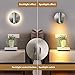 Round Wall Mount Reading Light for Bed Bedside, Modern Hardwired Sconce with on off Switch for Bedroom, Brushed Nickel Wall Sconce Mounted Beside Reading Lamp, Decorative Wall Night light (Silver)