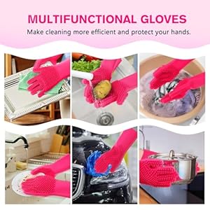   Pecute-Double-Sided-Dog-Bathing-Brush-Large-Silicone-Dog-Washing-Gloves-Dog-Shampoo-Brush-with-High-Density-Teeth-Heat-Resistant-Cat-Bathing-Gloves-Efficient-Pet-Grooming-Gloves-for-Bathing-Massage