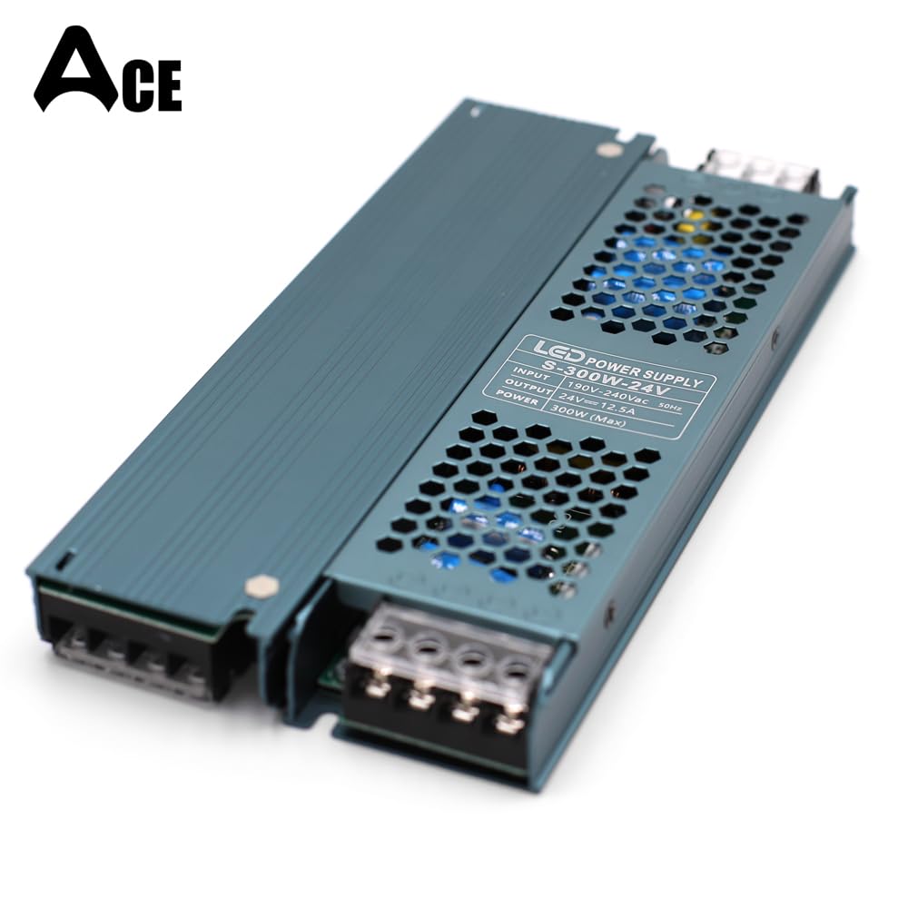 Fuente de alimentación variable, Fuente de alimentación LED ultrafina, transformadores de iluminación DC 12V 24V, controlador convertidor de 100W 200W 300W 400W AC190- for tiras(24V_300W)