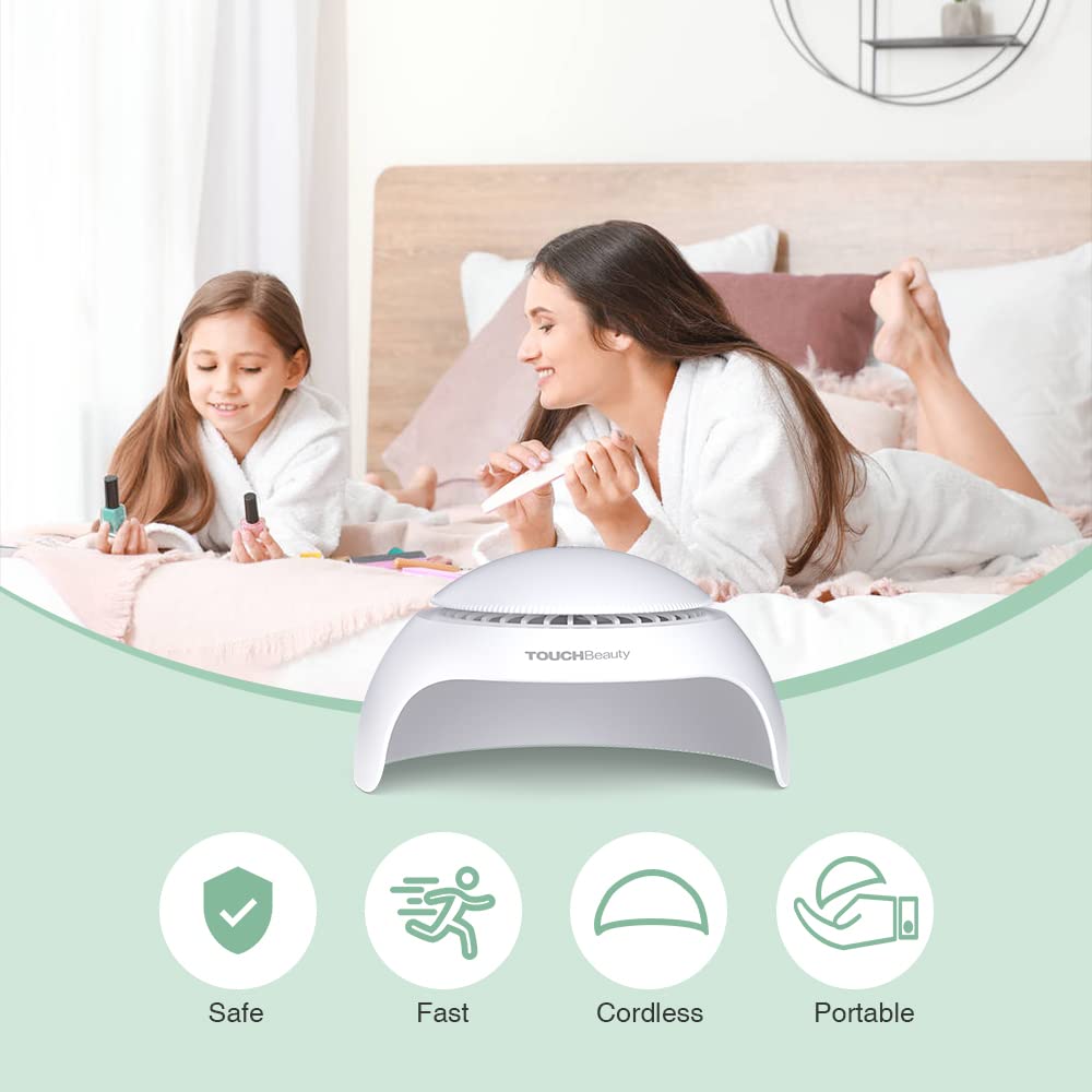 TOUCHBeauty Asciugatore per unghie per bambini, lampada per unghie a LED per smalto normale con aria, strumento per manicure per smalto normale - perfetto per i bambini AG-2130EU