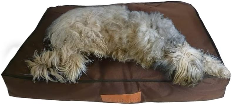 Ellie-Bo Indoor Dog Beds Soft and Washable Dog Crate Mattress Faux Suede and Sheepskin Topping Cover Polyester Fiber Filler Fit 30 Inch Cage Size M 71 x 48 x 10cm Dog Bed in Black and White