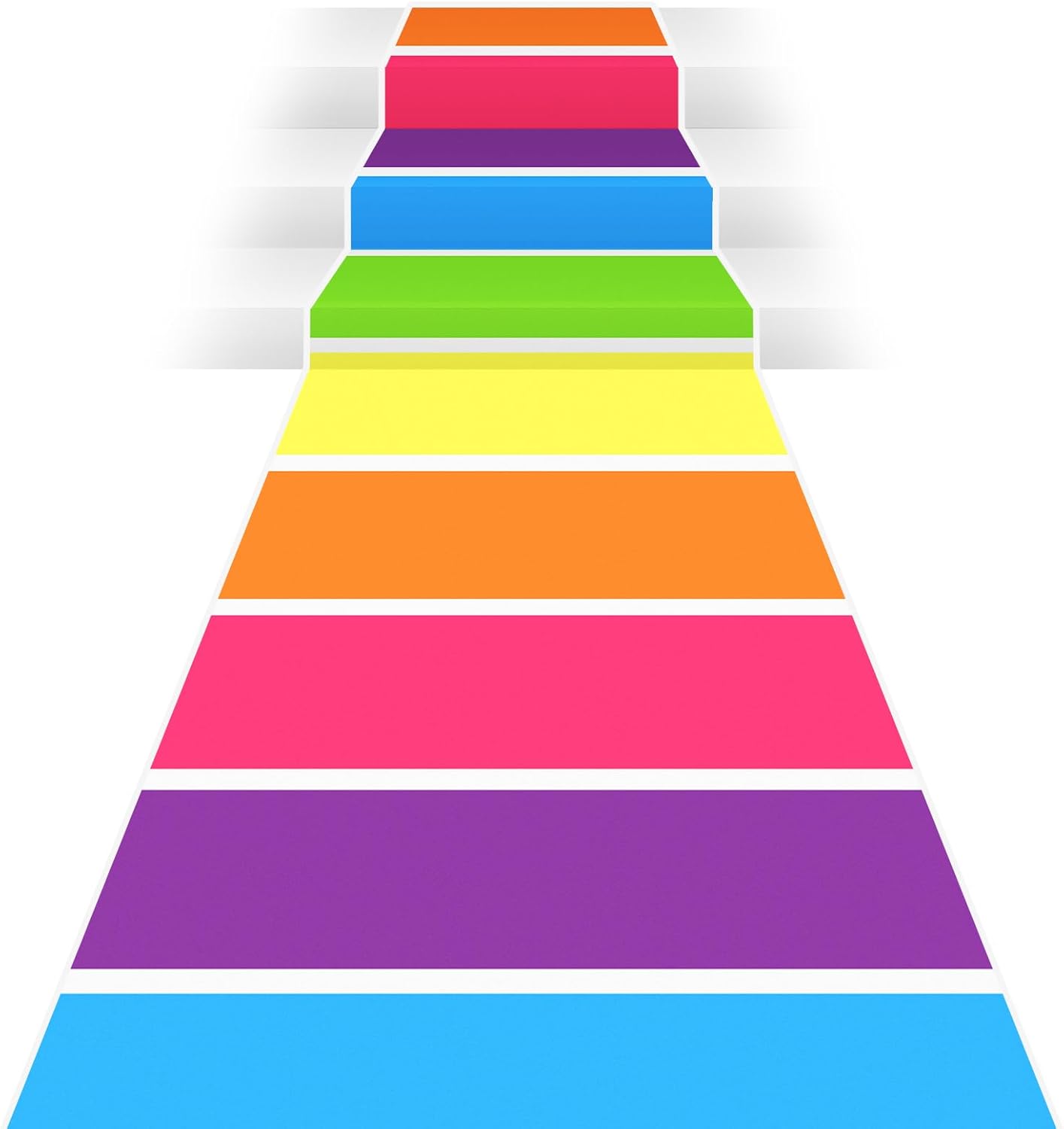 Timgle Colorful Polyester Carpet Candy Theme Runway Rug Hallway Runner Rug Cute Table Runner Colored Floor Party Decorations for Birthday Party Supplies(2.6 x 164 ft)