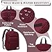 VASCHY School Backpack for Women, Unisex Large Bookbag Schoolbag Casual Daypack for High School/College/Teens/Travel/Work Red