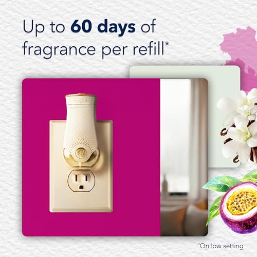 Image of Glade PlugIns Refills Air Freshener, Scented and Essential Oils for Home and Bathroom, Vanilla Passion Fruit, 3.35 Fl Oz, 5 Count