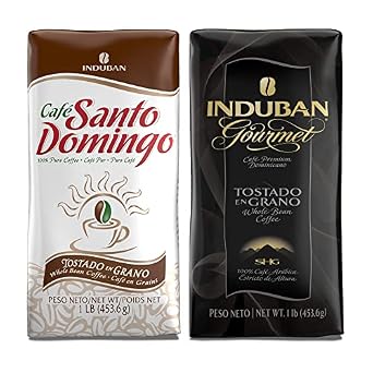 Cafe Santo Domingo + Induban Gourmet | Whole-Bean Coffee - 16 oz Bags Bundle - Products from the Dominican Republic