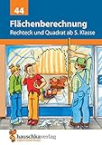 Flächenberechnung. Umfang und Fläche von Rechteck und Quadrat. Gemischte Textaufgaben