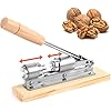 Anwenk Nutcracker Heavy Duty Nut cracker Pecan Cracker Walnut Cracker Plier Opener Tool Desktop Wood Base & Handle (Updated)
