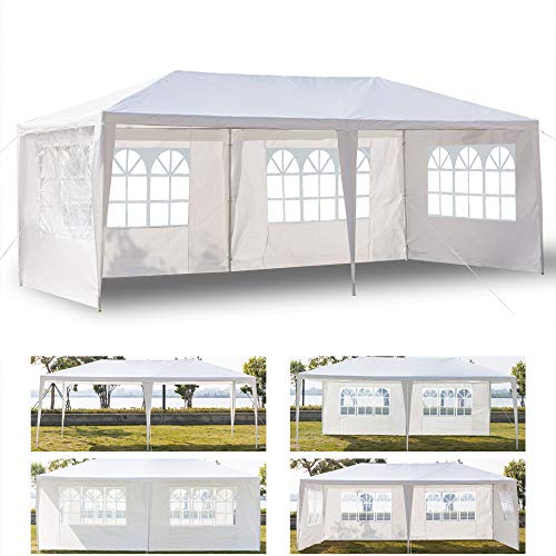 Lovinland 3 x 6m Four Sides Waterproof Tent with Spiral Tubes White