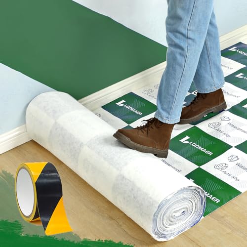 Image of 40 inchx200ft Temporary Floor Protector Film Roll Hardwood Renovation Cover