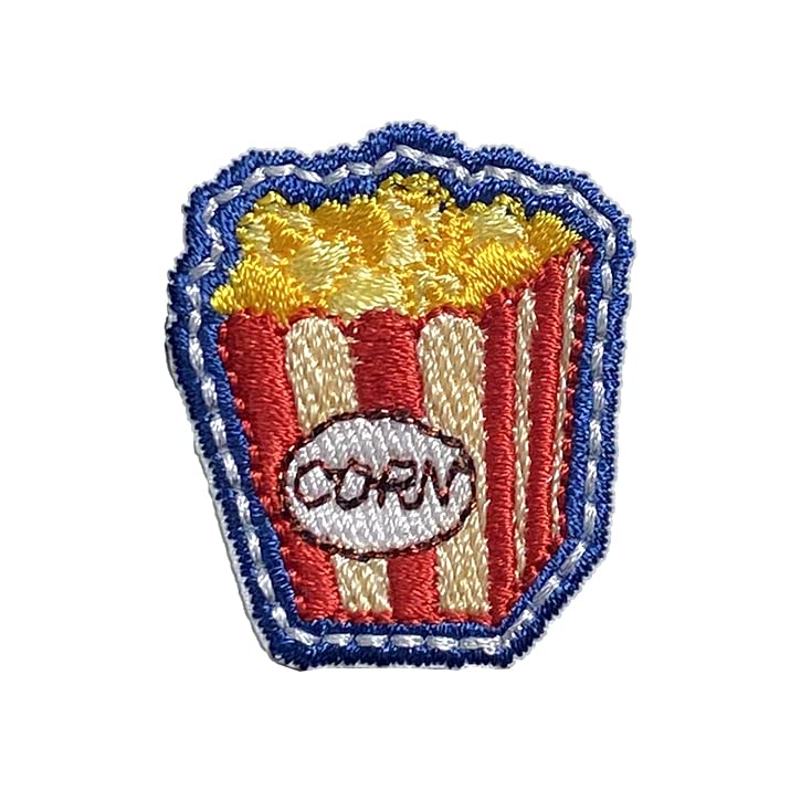 Cinema Popcorn, Concessions, Food, Embroidered, Iron-on Patch