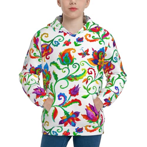 Paisley Kid Hoodies Boys Sweatshirts Girls Pullover with Pocket