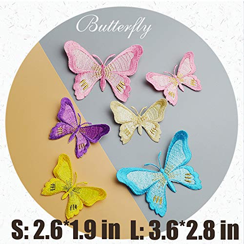 8 Pack Delicate Embroidered Patches, Cute Butterfly Embroidery Patches, Iron On Patches, Sew On Applique Patch, Custom Backpack Patches For Boys, Girls, Kids, Super Cute! #TOP3