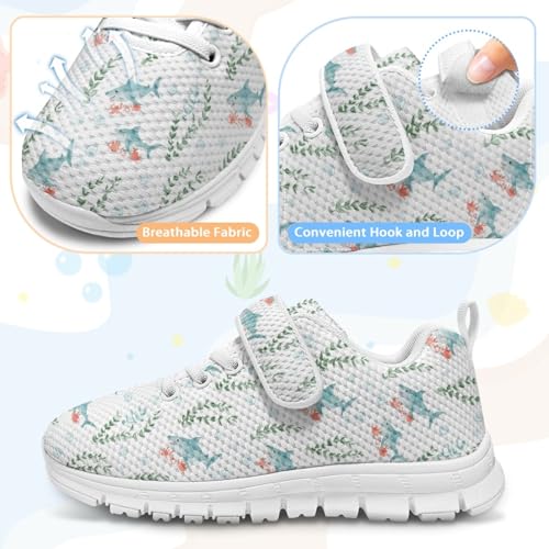 Floral Girls Comfy Single Buckle Sneakers Non-Slip Outdoor Walking Lightweight Athletic Running Shoes for Kids4