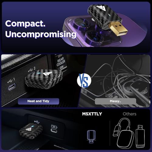 MSXTTLY Mini Android Auto Wireless Adapter - Support YouTube, for Car USB Small Dongle Plug&Play, for Car Models 2017 Above with Wired AndroidAuto, Only for Android Phones Version 11 Above, Gray Black by MSXTTLY - Image 7