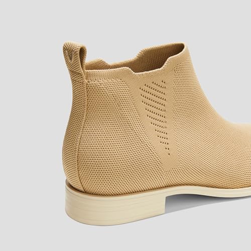 Image of VIVAIA Ryan Slip-On Chelsea Boots for Women, Square Toe Ankle Boots, Water Repellent Comfortable Low Heel Booties for Daily Outfit