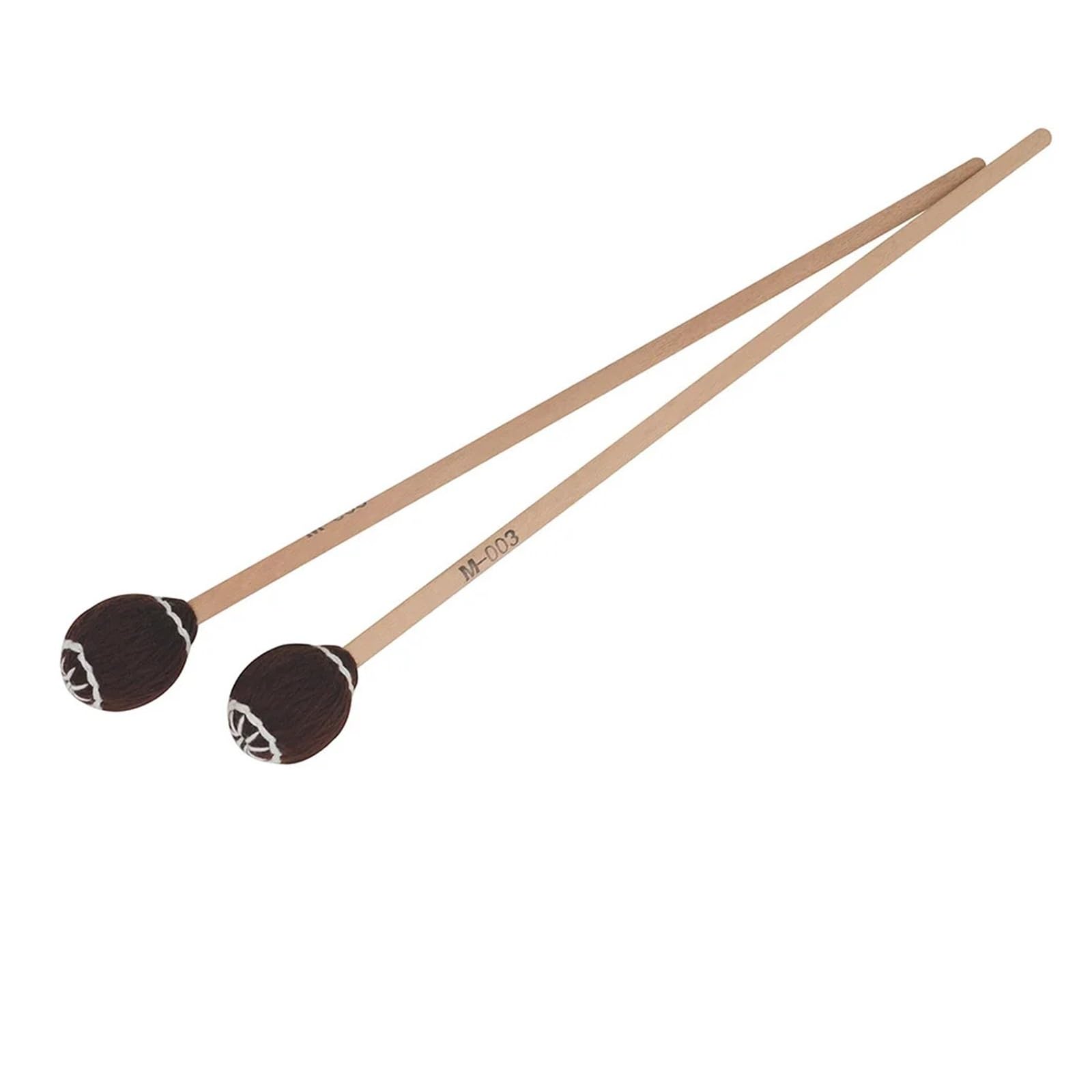 Baguettes de marimba 1 paire de maillets Marimba, accessoire Percussion, manche en érable, baguettes for Xylophone Glockenspiel cloches, pièces d'instruments musique(Brown)