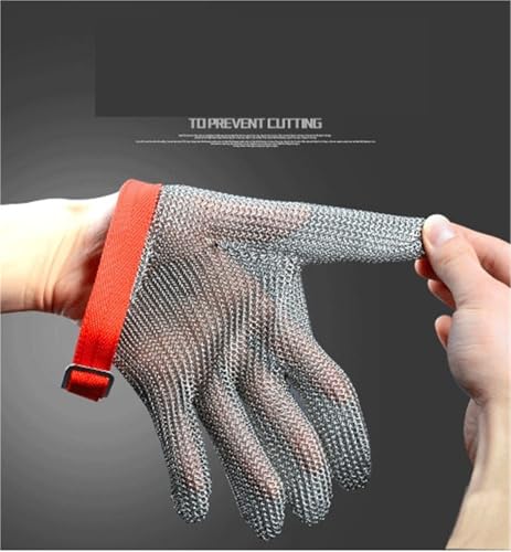Guantes anticortes de malla de alambre para proteger tus manos frente a motosierras en talla XL 4