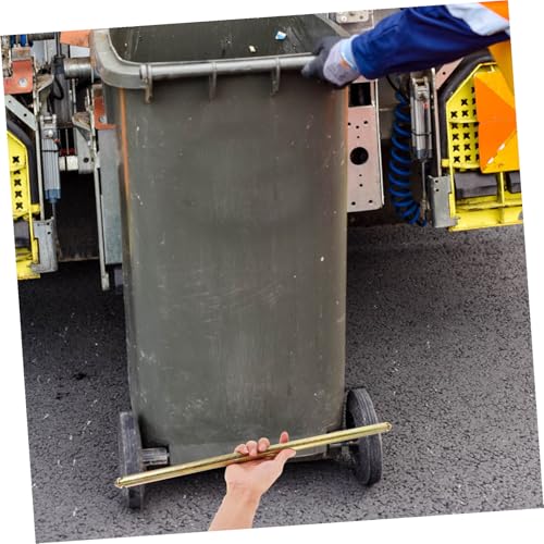 Eje de acero de 55 cm para cubo de basura con ruedas doble 5