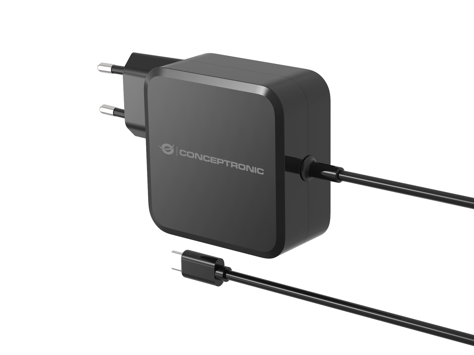 CONCEPTRONIC OZUL05BE - Caricatore USB USB per PC da 100 W, cavo USB-C integrato