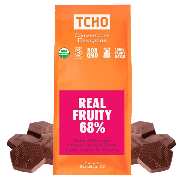 - Real Fruity 68% Dark Chocolate Baking Couverture (6.6lb Bag) | Organic & Fair Trade Certified | Non GMO, Non-Dairy, Vegan, Soy Free