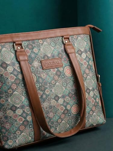 Image of Stylish Tote Bags for Office Use | Laptop Bag 15.6 inch | Purse for Women | Vegan Leather Handbag | Daily & Travel Use |