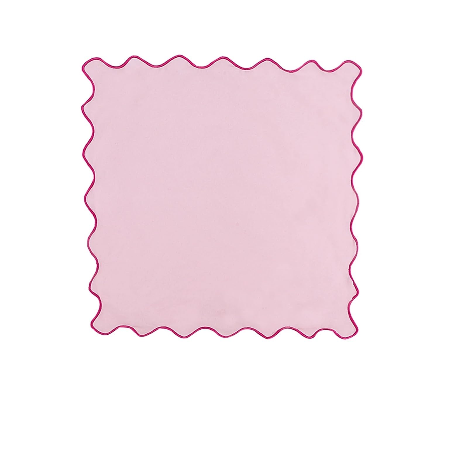 Napkins 2PC Embroidered Wavy Edged Cotton Napkin Comfortable And Soft Home Placemat Suitable For Wedding Festival Decoration(Style 03)