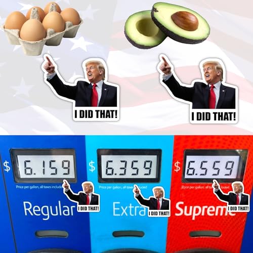 Image of Trump I Did that Stickers 30 Pack, Funny Political Humor Decal for Gas Pump Car Bumper Laptop, Waterproof Vinyl Material, 2 Inch