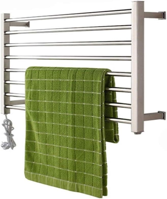 Toallero eléctrico de pared empotrado de acero inoxidable para 8 toallas