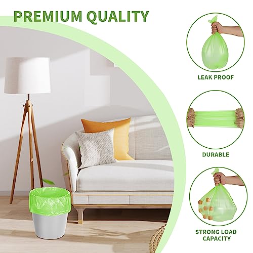Image of Magesh 105 Count 4 Gallon Small Trash Bags, Green, Transparent, Durable, Leak-Proof, Unscented, Easy to Use, Versatile, Outstanding Customer Service