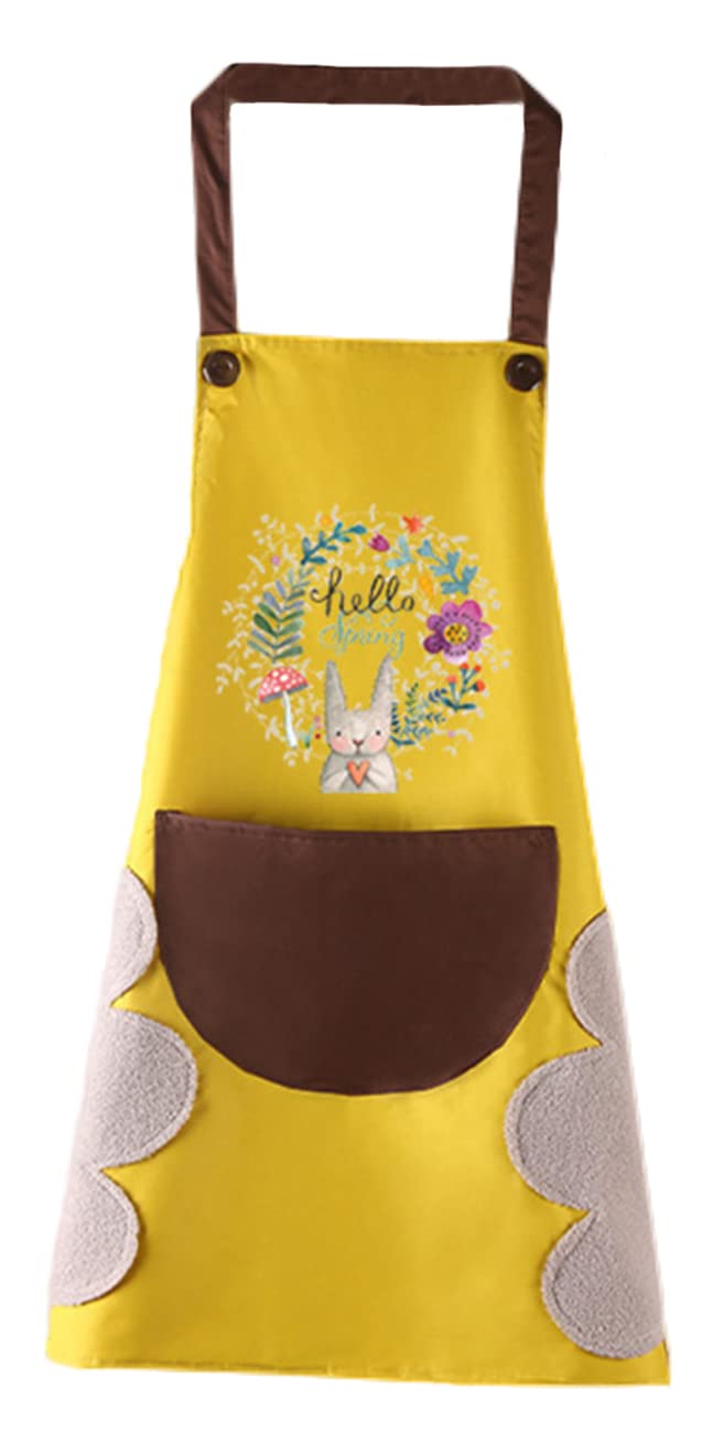 FAIRYGATE Chefs Kitchen Aprons for Women Adjustable Neck Bib Apron with Pocket Kitchen Cooking Aprons for Cooking Baking Gardening