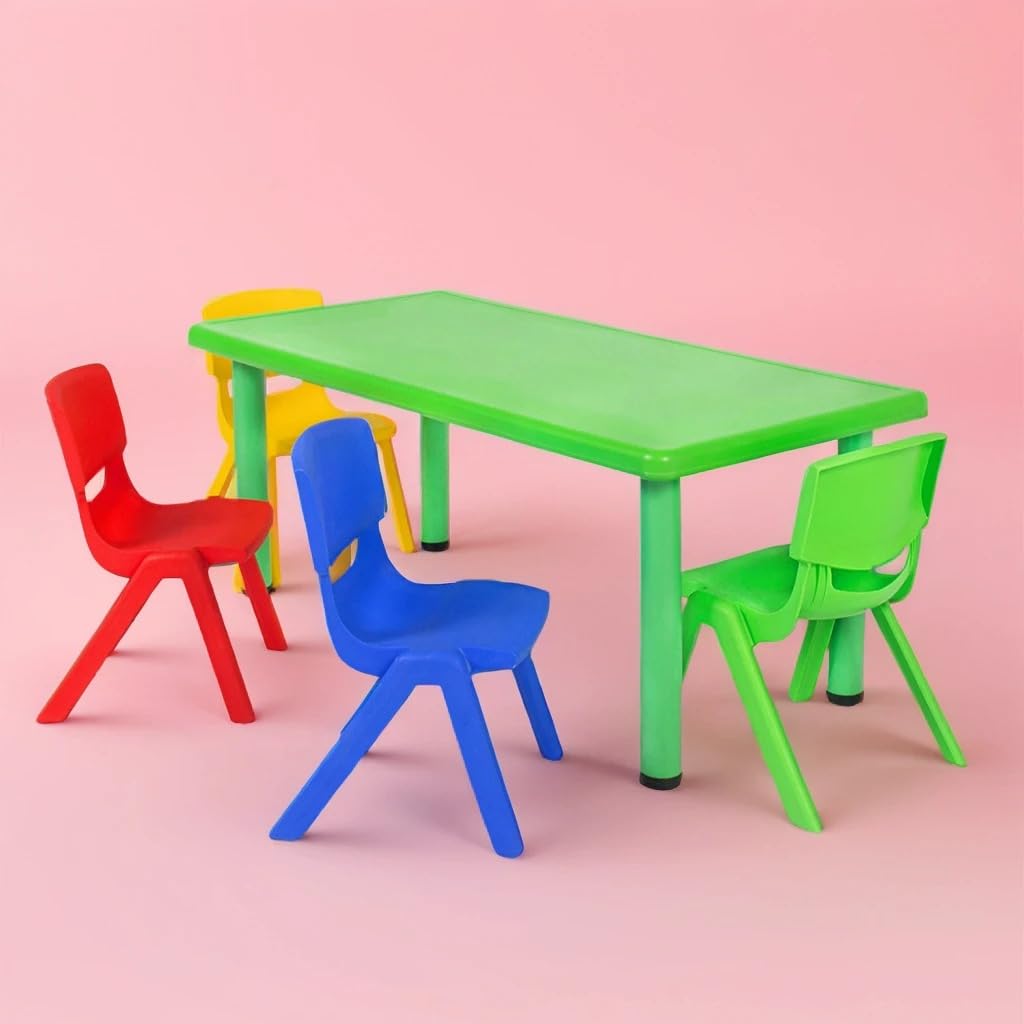 eHomeKart Rectangle Kids Table – Plastic Study Table for Home or School (48" L x 24" B) – Indoor & Outdoor Use – Color May Vary – Chairs Not Included-picture-18