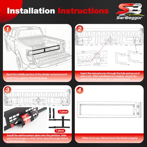 SerBeggor Truck Bed Divider Compatible with Ford F150 Accessories 2015-2023 by SerBeggor - Used condition - Image 9