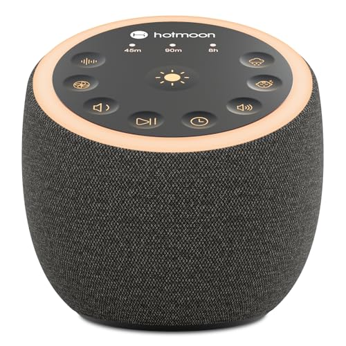 Hotmoon Sound Machine for Sleep Cocoon 2 White Noise Sound Machine with 40 Relaxing Sounds Dual-Speaker & Timer 8 Night Light Pink Brown Green Noise for Sleeping Adults Office Privacy Plug-in