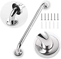 Barra Alça De Apoio Corrimão Banheiro Segurança Idoso Deficiente 40cm Inox Não Enferruja Acessibilidade Suporte Pegador Design Elegante