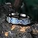 King Will DRAGON 8mm Blue Celtic Dragon Rings Luminou Glow Black Titanium Wedding Ring for Men 7.5