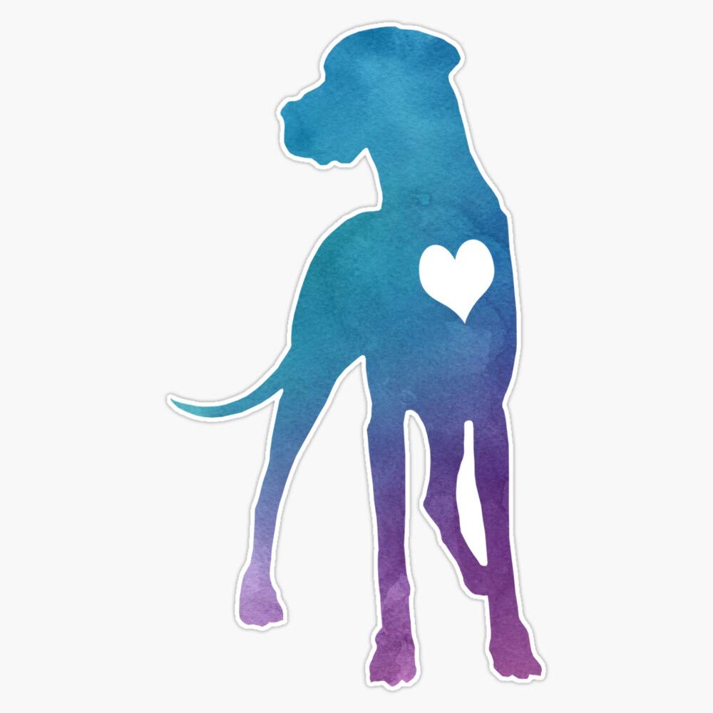 Great Dane Watercolor Vinyl Waterproof Sticker Decal Car Laptop Wall Window Bumper Sticker 5