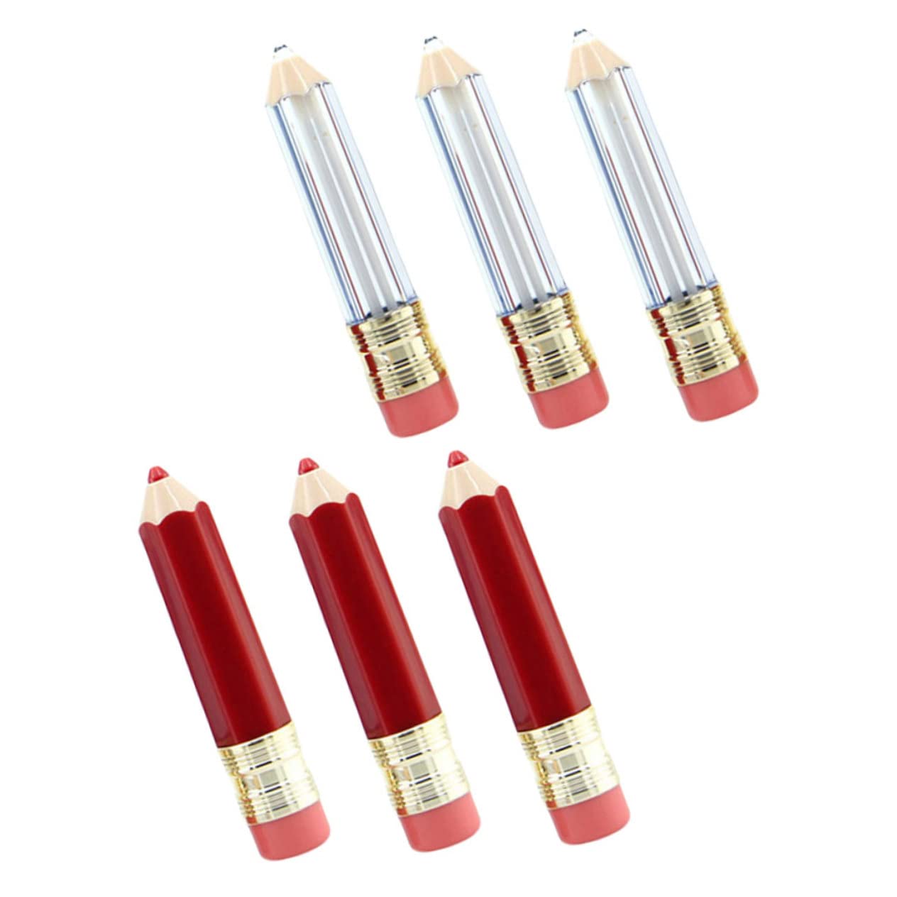 5 Sätze Leere Tube Lipgloss Behälter Bleistift Balsam Lippenfüller Glanz Lippenröhrchen Leer Flasche Lippenstift Leere Tuben Plastiklipglossrohre Lipgloss-tube Leer 6 Stück * 5