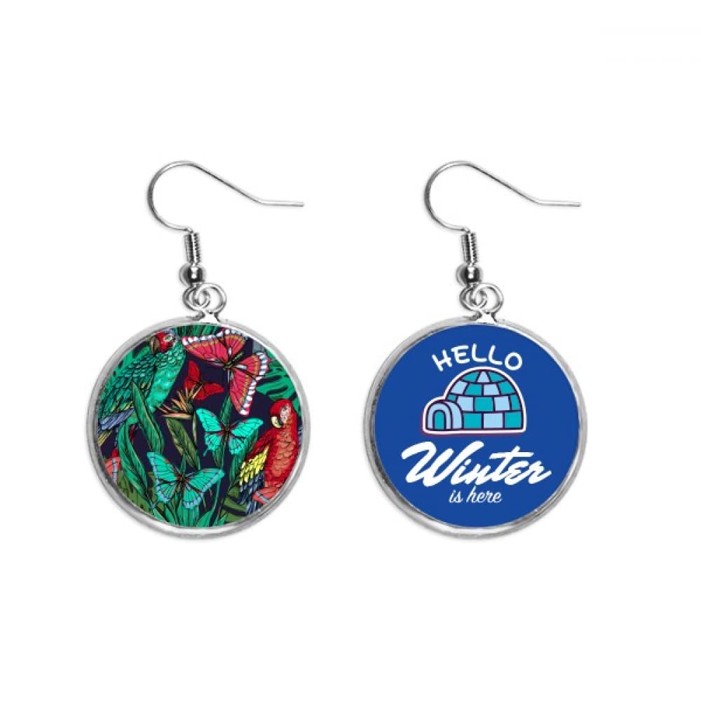 Flor planta leaf bird butterfly cuelgue pendientes mujer 5