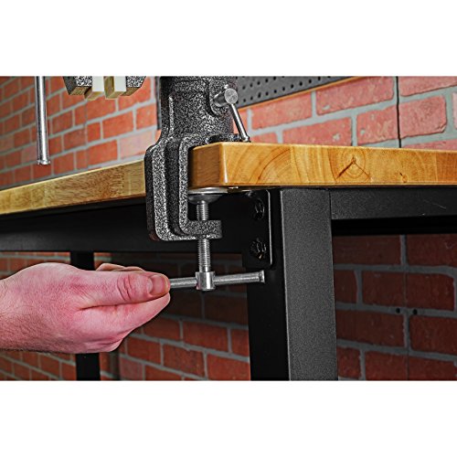 Toolsmith 2-1/2 Inch Mini Jaw Portable Clamp-On Table Bench Third Hand Vise Swivels And Rotates 360°, 1-1/2 Inch And 2-1/2 Inch Jaws, Soft Jaw Covers, Jewelry, Hobby, Crafts, Clamp Or Bolt-On - 240006 #TOP3