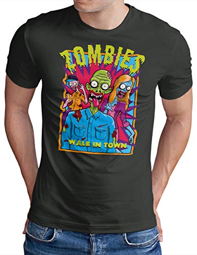 T-shirt The Zombies Apocalypse gris ample pour homme grand en 4XL