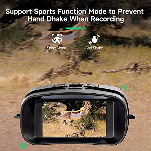 Night Vision Binoculars, 4K Portable Night Vision Goggles Military Tactical, 3'' Large Screen Binoculars For Adults With Anti-Shake Motion Detection & Rechargeable Lithium Battery #TOP3