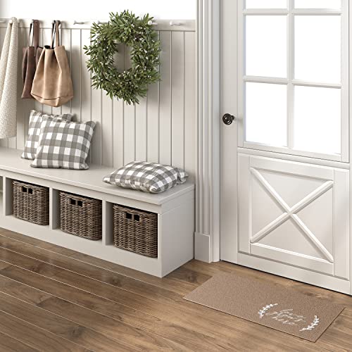 Barnyard Designs 'Love Grows Here' Embroidered Doormat Welcome Mat For Outdoors, Large Front Door Entrance Mat, 30X17, Brown #TOP5