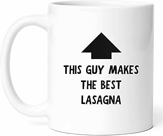 Best Lasagna Cook Mug - Italian Cuisine Coffee Cup - Pasta Lover Funny Gift From Family - Baked Dish Tea Mugs - Cups - 11 Oz Ceramic Gifts For Home Cooks, Birthday, Him, Her, Christmas, Dinner, Night