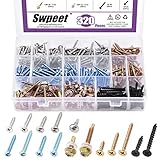 Photo Gallery swpeet 320 pezzi 16 diversi stili misti viti autofilettanti e autofilettanti kit di assortimento viti per legno, multiuso perfetto per viti per legno, viti in lamiera e viti per cartongesso Photo Gallery swpeet 320 pezzi 16 diversi stili misti viti autofilettanti e autofilettanti kit di assortimento viti per legno, multiuso perfetto per viti per legno, viti in lamiera e viti per cartongesso