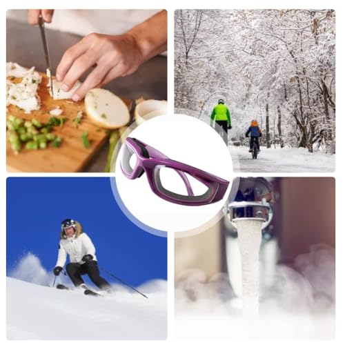 QHFlashbuy Zwiebelbrille,Küche Zubehör Zwiebel Schutzbrille,Winddichte Zwiebel Brille Schutzbrille Augen Protector für Zerkleinerer Zwiebeln,Reißfest,Schneiden,Hacken,Staubdicht