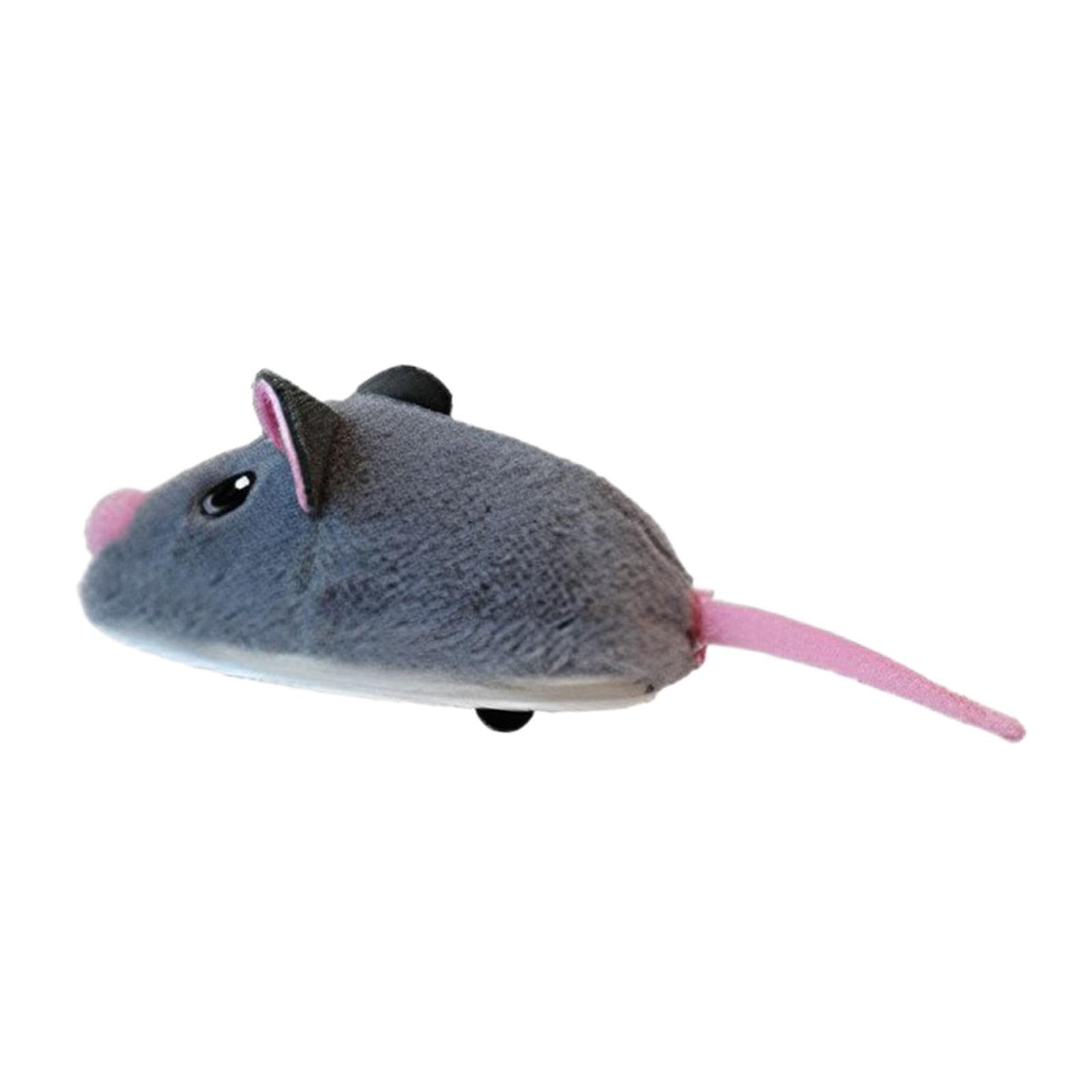Lot de 5 souris électriques interactives pour chats d'intérieur Gris