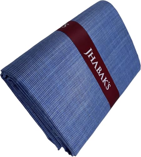 Image of JHABAK'S Unstitched Cotton Blend Solid Shirt & Trouser Fabric - 2.25 m Shirt Cloth - 1.20 m Pant Piece